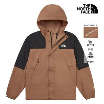【The North Face 官方旗艦】北面男款棕色WindWall防風防曬外套｜8DGD58W