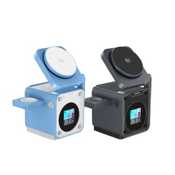 GoodCube Cool Qi2.2智能三合一充電座 霧藍