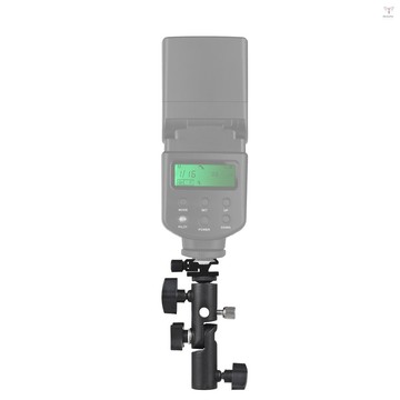相機閃光燈安裝閃光燈旋轉支架閃光燈支架支架帶冷靴安裝 1/4 英寸和 3/8 英寸螺絲孔傘安裝支架閃光燈配件