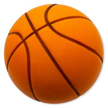 Ohbabylaugh 3D線條靜音7號球 24公分 實心球體 彈力佳 回彈穩定  1顆  橘色