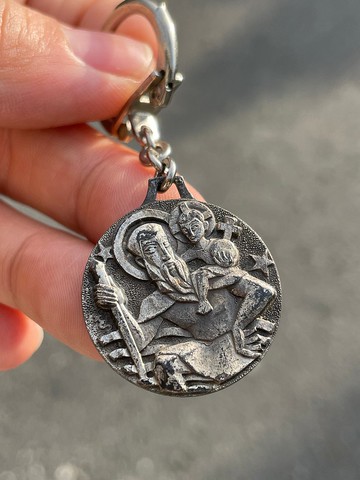 老雜貨老又好古董珠寶 Vintage 歐洲人物老鑰匙圈 W160