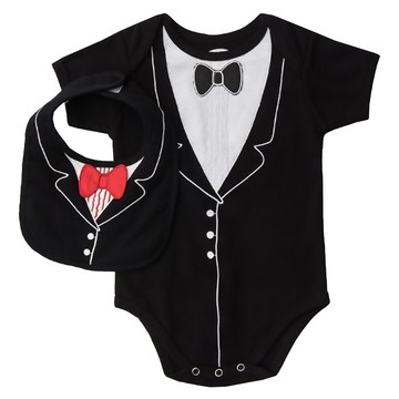 Frenchie Mini Couture 男嬰禮盒組 12-18M  黑色