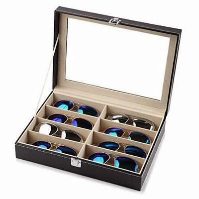 gardenlightess メガネ サングラス 収納ケース ボックス コレクションケース 8本用