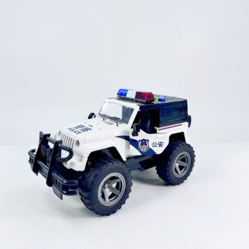 四輪越野警車開門文藝車玩兒童慣性聲光塑膠消防車吉普車玩具禮盒