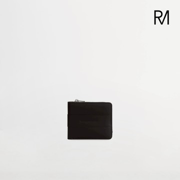 【ROBINMAY】羅恩真皮L零錢短夾(黑色)
