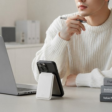 美國MOFT 磁吸感應卡包支架 新增MOVAS™材質 支援MagSafe - MOVAS™迷霧灰