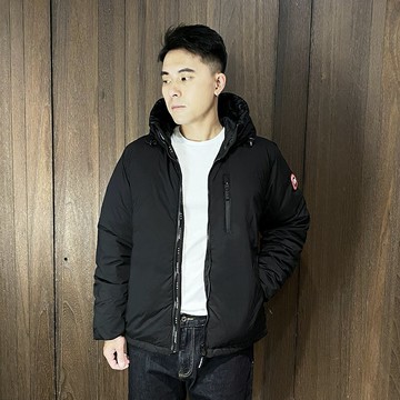 美國百分百【全新真品】Canada Goose 加拿大鵝 羽絨外套 連帽 男款 保暖 防潑水 logo 夾克 黑色 DF11