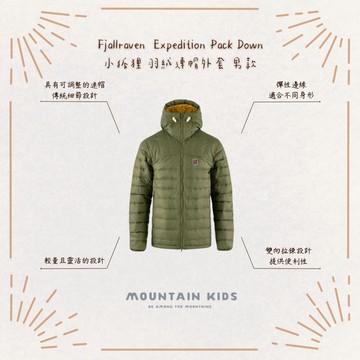 (山小孩）現貨，🇸🇪瑞典Fjallraven 小狐狸 Expedition Pack Down 羽絨連帽外套 男款