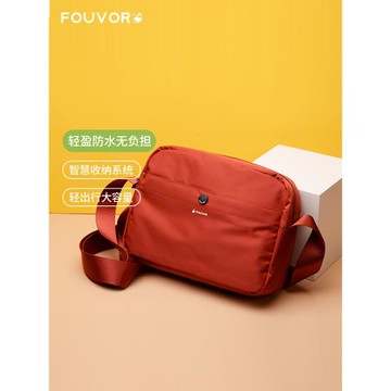 牛津布小斜挎包女士新款媽媽冬季帆布包尼龍女包紅色包包時尚挎包