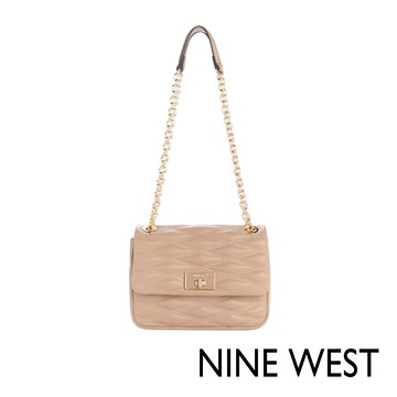 NINE WEST AVIVA絎縫掀蓋肩背包-珊瑚橘(140821)