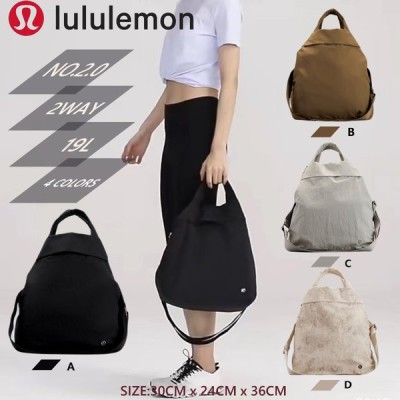 lululemon ルルレモン  2.0 レディース バッグトートバッグ　ショルダーバッグ On My Level Bag Black　大容量　軽量　ヨガ　旅行　お出かけ 19L　