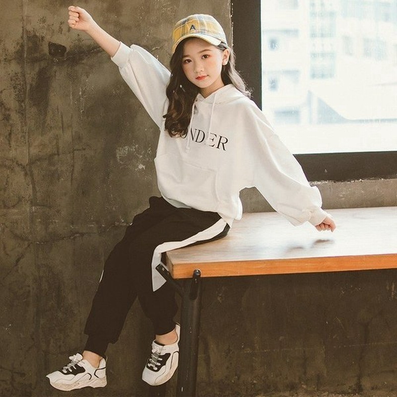 セットアップ 子供服 二点セット ニットセットアップ 無地 ロングパンツ 女の子