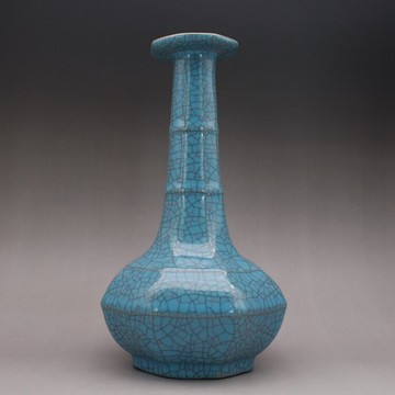 古玩瓷器宋官窯青釉裂紋釉寶塔花瓶 古董陶瓷器收藏仿古擺件精品