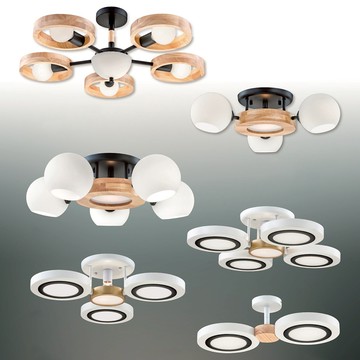 北歐風半吸頂燈  49-63011、63012、63013、63014、63015、63016