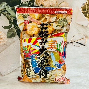 日本 三河屋製菓 大漁舟海鮮仙貝 米果 180g｜全店$299 全家取貨免運｜滿額折500｜APP下單最高賺19%點數⚡