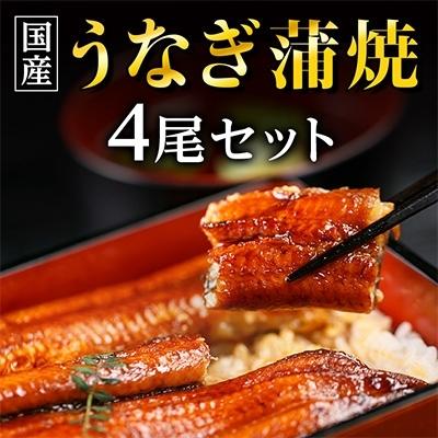 ふるさと納税 吉田町 国産うなぎ蒲焼・4尾セット