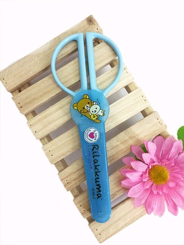 真愛日本 15061500003 多功能攜帶型剪刀-藍 SAN-X 懶熊 奶妹 奶熊 拉拉熊 文具 辦公 正品 限量 預購