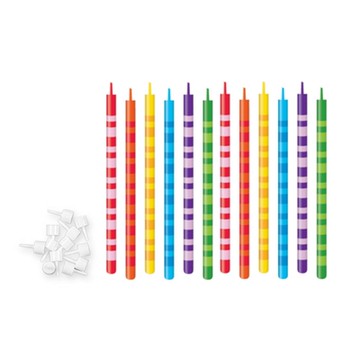 《tescoma》Delicia繽紛生日蠟燭12入- 慶生小物 派對裝飾 造型蠟燭 蛋糕裝飾燭