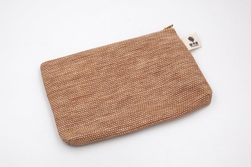 【紙布家】紙線編織 化妝包 淺棕色