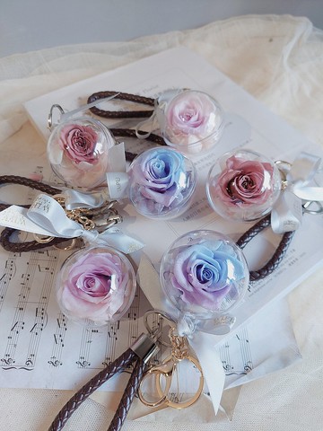 人魚永生花鑰匙圈/送禮/生日/畢業