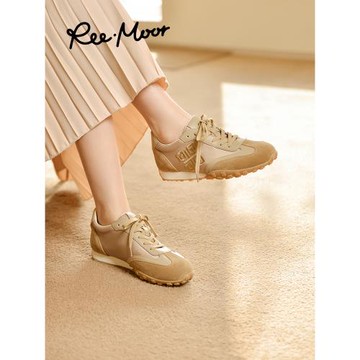 REEMOOR睿慕2025秋新款刺繡休閑阿甘鞋板鞋運動鞋慢跑跑步鞋女鞋