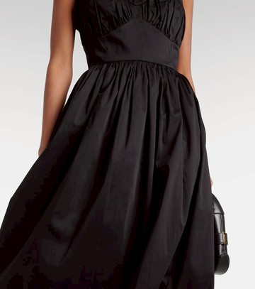 Tove Delphine gathered cotton-blend midi dress