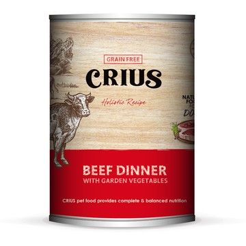 crius 克瑞斯全齡犬罐 天然紐西蘭 低敏無穀 單一純肉 主食罐 風味牛 375g