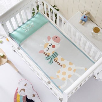 幼兒園涼席夏季午睡兒童冰絲軟席子吸汗透氣可水洗寶寶嬰兒床可用