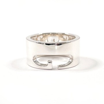 [日本直郵，二手，狀況極佳] 12 號 Gucci 戒指，鏤空 GG 標誌，銀，復古