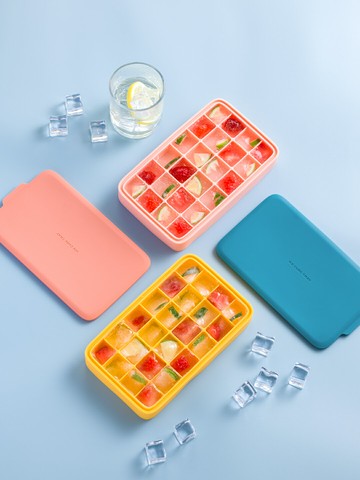 硅膠冰格帶蓋自制家用輔食器冰盒冰箱凍小型冰塊模具做冰球神器