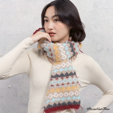 [兩件990]復古費爾島圖紋圍巾 PizzaCutFive PCF253631010