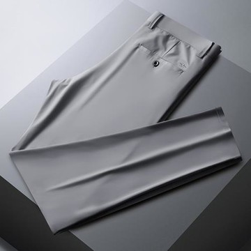 春秋季男褲直筒修身長褲子男士休閑褲西裝褲小腳西褲夏季冰絲薄款