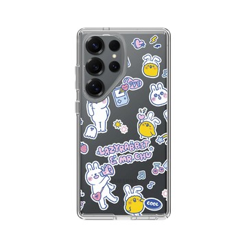 Galaxy S25 Ultra Clear 透明 - 懶散兔與啾先生 Lazy Rabbit and Mr.Chu - Y2K