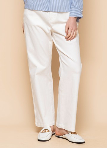 漫白悠適輕彈直筒仿牛仔褲