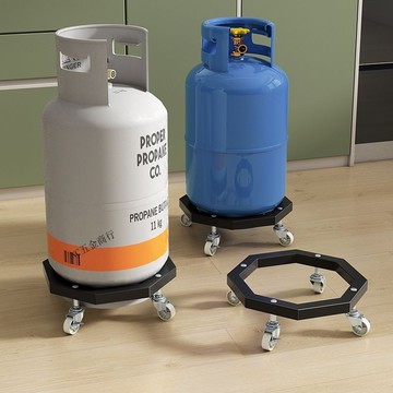 ⚡購滿99出貨⚡超值推薦 煤氣瓶移動托架 家用煤氣罐底座 萬向輪廚房置物架託盤 液化氣瓶支架