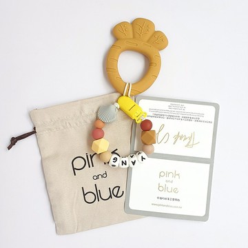 可愛紅蘿蔔固齒器+客製化奶嘴鏈