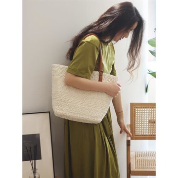 吾尤粒原創B0067清新森林棉手工休閑布包女氣質單肩大容量手提包