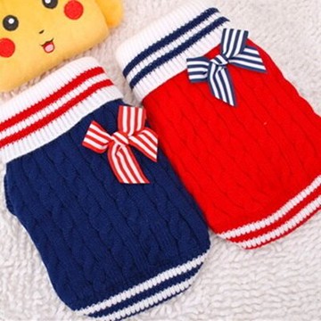 現貨+預購 寵物衣秋冬狗狗衣服-新款保暖海軍風蝴蝶結寵物用品2色73ih25【獨家進口】【米蘭精品】