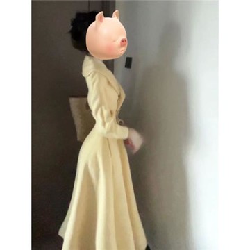 法式氣質高級感超好看雙面呢大衣長款高個子毛呢外套2026初秋新款