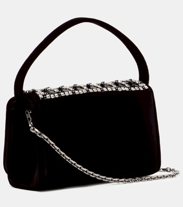 Roger Vivier Pilgrim Micro embellished velvet clutch
