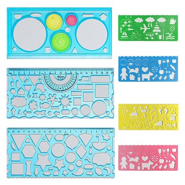 Barco Gel 圖形尺 7件組  藍色  1組