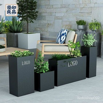 公司貨 免運 可開發票【免運】戶外花箱外擺商業街售樓部廣場隔斷長方形花盆花架子園藝花墰花槽工廠直銷 全館八折 售後保障 5y96