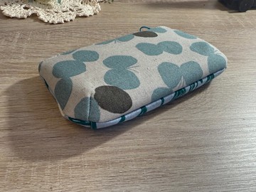 雙色相遇正反雙配色手作拉鍊包/晨光花徑