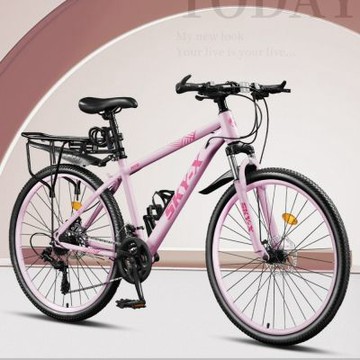 山地車 成人自行車 24寸/21速變速公路單車 青少年女款校園通勤代步