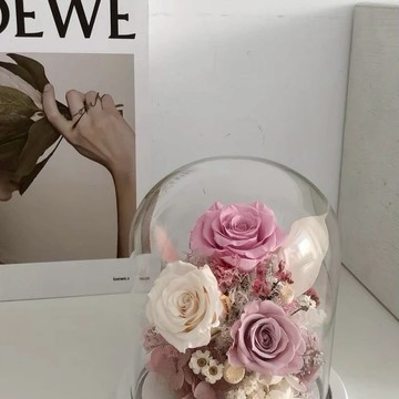 【Flora Flower】芙蘿拉永生花夜燈 - 流沙粉