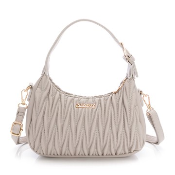 PLAYBOY - 手提包附長背帶  Noble系列 - 灰色/551-4101-50-7