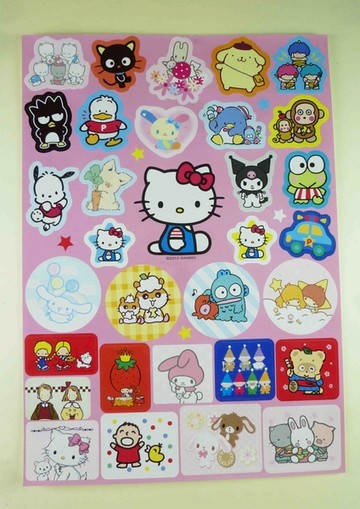 【震撼精品百貨】Hello Kitty 凱蒂貓~貼紙-綜合人物