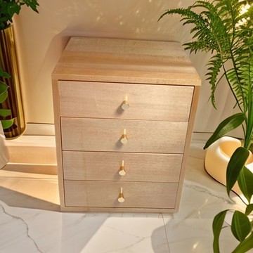 【台灣公司 可打統編】木質實木雜木抽屜式首飾盒收納柜收納盒多功能桌面收納實用美觀 y8183