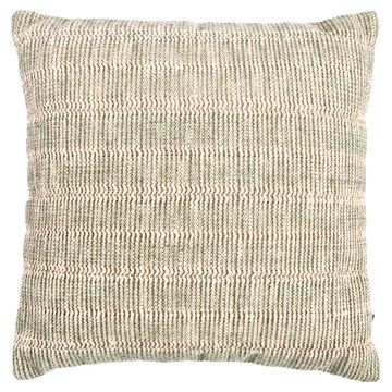 HOLA 和樂家居 艾禮思緹花編織棉質抱枕套 370g  60 x 60 x 1cm  琉璃綠