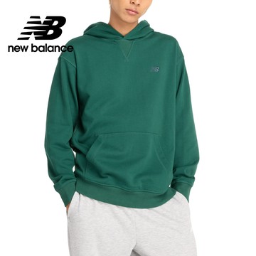 [New Balance]小LOGO連帽長袖上衣_男性_綠色_MT41534NWG